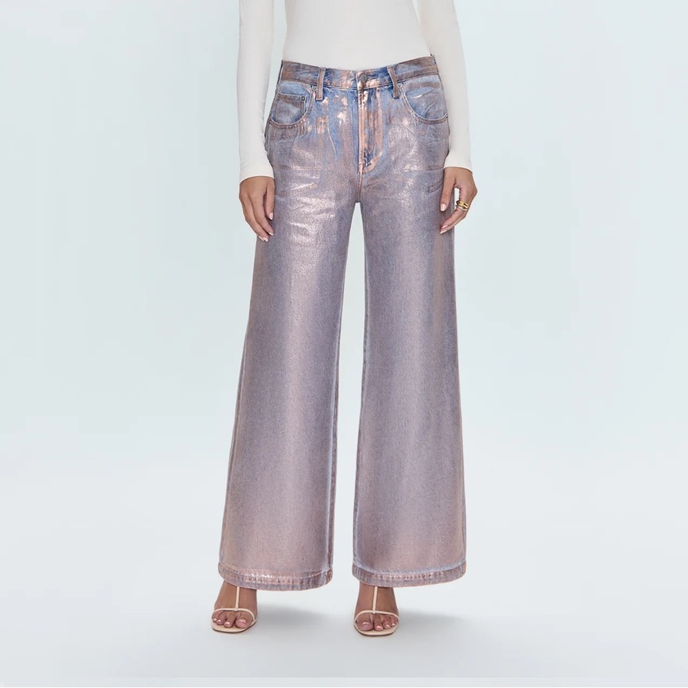 Pistola Jadyn Low Slung Palazzo in Tinsel (Metallic) size 27